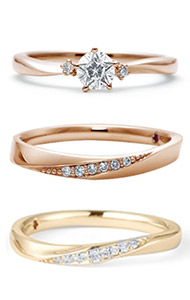 ゴールドふんわりラブリータイプのリング